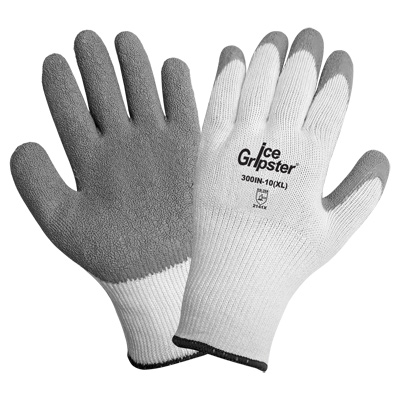 Ice Gripster Insulated Seamless Rubber Palm Coated Gloves 10(XL)