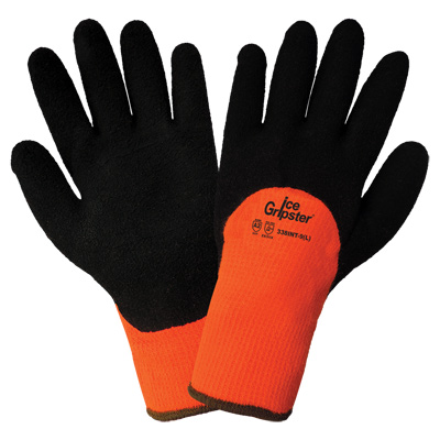 Ice Gripster Three-Quarter Foam Rubber Coated Palm High-Visibility Low Temperature Gloves 10(XL)