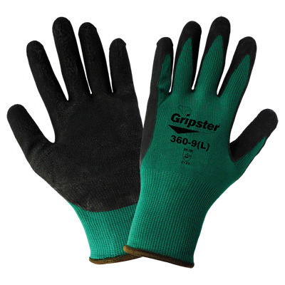 Gripster Black Foam Rubber Coated Flexible Nylon Multi-Purpose Gloves 10(XL)