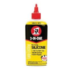 3-IN-ONE 120008 All Temperature Silicone Drip Oil, 4 oz Bottle, Liquid Form, Light Brown, -100 to 500 deg F