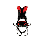 3M Protecta Fall Protection 1161204 Positioning Harness, S, 420 lb Load, Polyester Strap, Tongue Leg Strap Buckle, Pass-Thru Chest Strap Buckle, Steel Hardware, Black