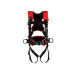 3M Protecta Fall Protection 1161209 Positioning/Climbing Harness, S, 420 lb Load, Polyester Strap, Pass-Thru Leg Strap Buckle, Pass-Thru Chest Strap Buckle, Steel Hardware, Black