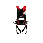 3M Protecta Fall Protection 1161216 Positioning Harness, S, 420 lb Load, Polyester Strap, Tongue Leg Strap Buckle, Quick-Connect Chest Strap Buckle, Steel Hardware, Black