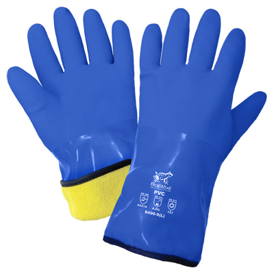 FrogWear Cold Protection Premium Flexible Waterproof Triple-Coated PVC Chemical Handling Gloves 10(XL)