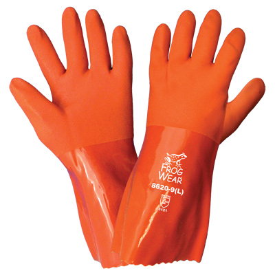 FrogWear Double-Dipped PVC Chemical Resistant Gloves 9(L)
