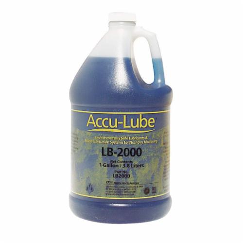 Accu-Lube LB2000 General Purpose Heavy Duty Metalworking Lubricant, 1 gal Jug, Mild, Liquid, Blue