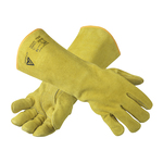 ActivArmr 43-216-10 Heavy Duty Special Purpose Welding Gloves, SZ 10, Leather, Yellow, Cotton Jersey Lining, Gauntlet Cuff, 16.33 in L