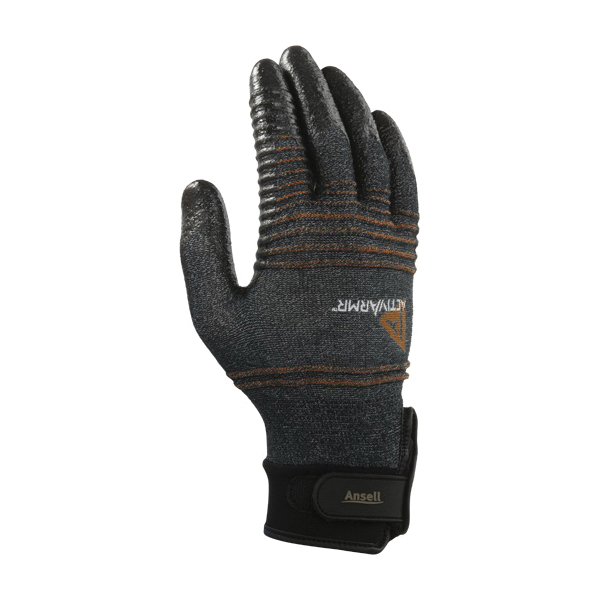 ActivArmr 98008S 97-008 High Dexterity Medium Duty Cut-Resistant Gloves, SZ 7/S, Foam Nitrile Coating, Kevlar, Knit Wrist Cuff, Resists: Abrasion, Cut, Puncture and Tear, ANSI Cut-Resistance Level: A2, ANSI Puncture-Resistance Level: 3, Right/Left Hand