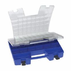 Akro-Mils 06118 Portable Organizer, 3-3/8 in H x 8-1/4 in W x 13-3/8 in D, 62 Pockets, Plastic