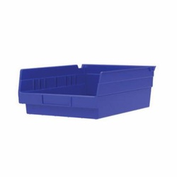 Akro-Mils 30150BLUE Durable Efficient Shelf Bin, 11-5/8 in L x 8-3/8 in W x 4 in H, 138 cu-in, Blue