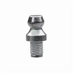 Alemite 1633 Drive-In Straight Grease Fitting, 5/8 in OAL, 1/4 in L Shank, Steel, Trivalent Zinc Plated