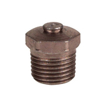 Alemite 47100 Special Short Threaded Relief Fitting, 1/8 in PTF SAE, 45 psi Minimum Relief, 80 psi Maximum Relief, Steel, Trivalent Zinc Plated