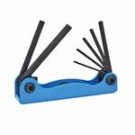 Allen 56640G Key Set, 7 Pieces, 1.5 to 6 mm Hex, Foldable Handle, Alloy Steel, Black Oxide