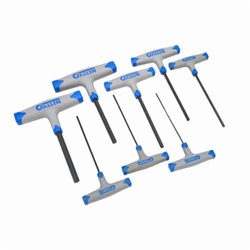 Allen 56652G Standard Key Set, 8 Pieces, 2 to 10 mm Hex, Cushion Grip/Fold-Up Handle, Alloy Steel, Black Oxide