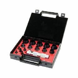 Allpax AX1301 Standard Punch Kit, Hollow Style, 1/8 to 1-3/16 in Punch, 15 Punches, 16 Pieces