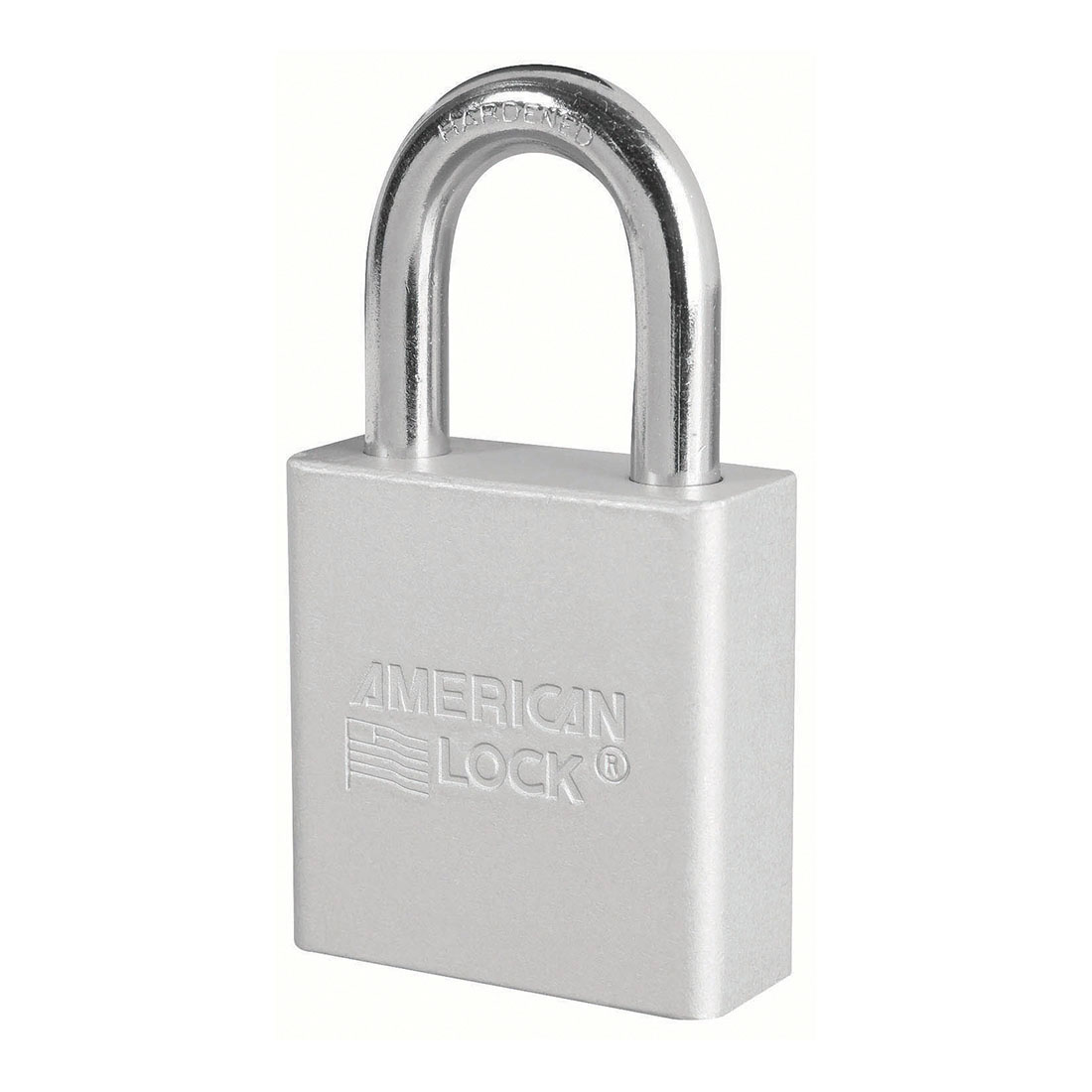 American Lock A1205CLR Rekeyable Pin Padlock, Different Key, Solid Aluminum Body, 5/16 in Dia Shackle, Silver, 5-Pin Cylinder Dual Ball Bearing Tumbler Locking Mechanism