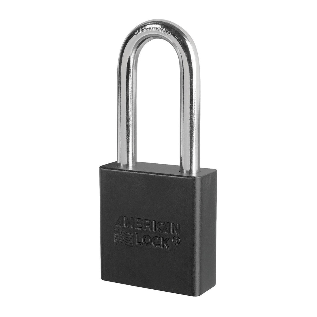 American Lock A1206BLK Rekeyable Pin Padlock, Different Key, Solid Aluminum Body, 5/16 in Dia Shackle, Black, 5-Pin Cylinder Dual Ball Bearing Tumbler Locking Mechanism