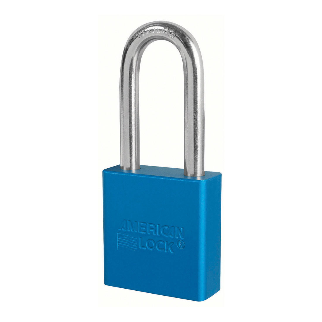 American Lock A1206BLU Rekeyable Pin Padlock, Different Key, Solid Aluminum Body, 5/16 in Dia Shackle, Blue, 5-Pin Cylinder Dual Ball Bearing Tumbler Locking Mechanism