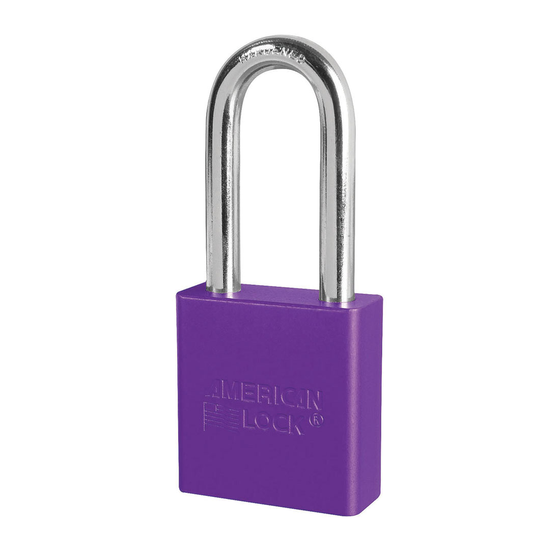 American Lock A1206PRP Rekeyable Pin Padlock, Different Key, Solid Aluminum Body, 5/16 in Dia Shackle, Purple, 5-Pin Cylinder Dual Ball Bearing Tumbler Locking Mechanism