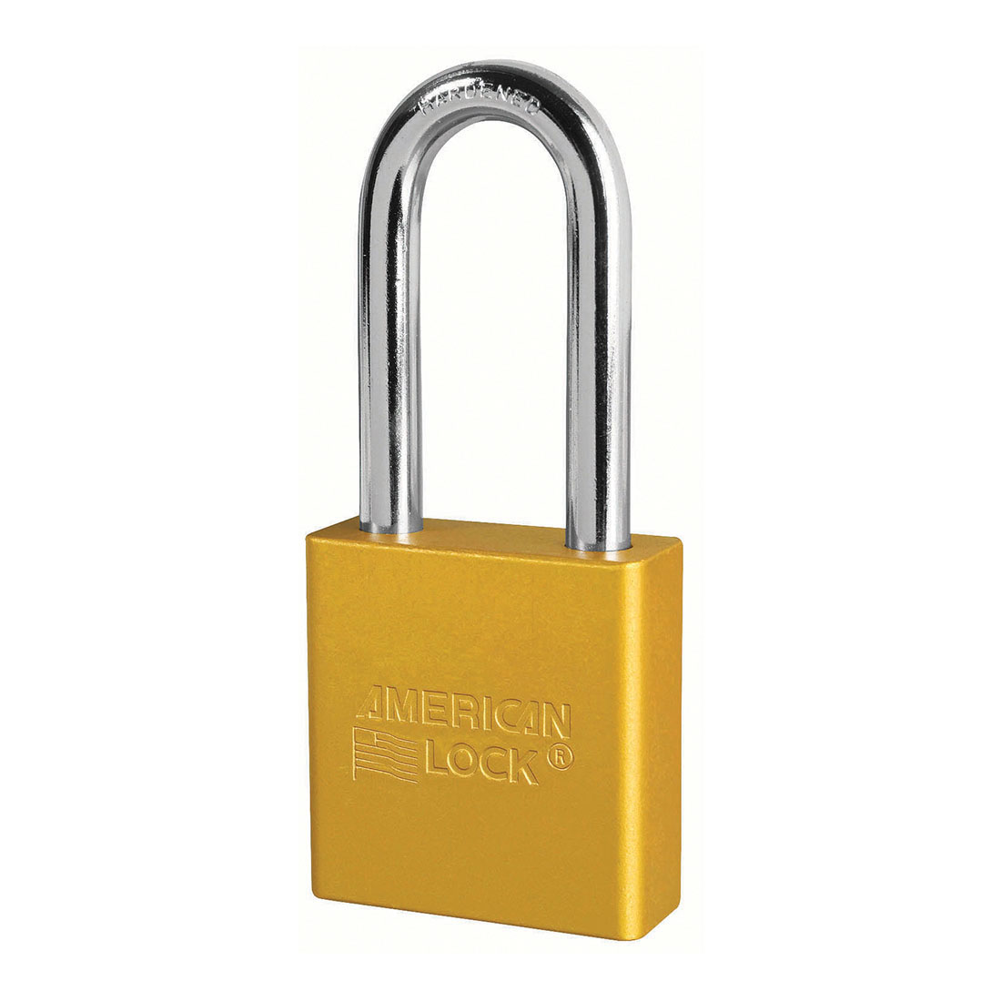 American Lock A1206YLW Rekeyable Pin Padlock, Different Key, Solid Aluminum Body, 5/16 in Dia Shackle, Yellow, 5-Pin Cylinder Dual Ball Bearing Tumbler Locking Mechanism