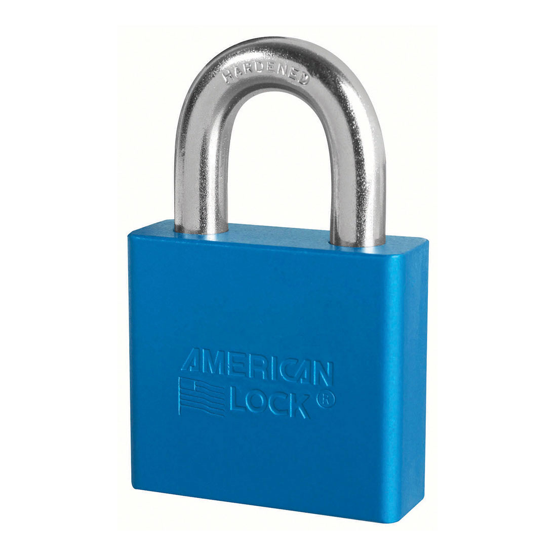 American Lock A1305BLU Rekeyable Pin Padlock, Different Key, Solid Aluminum Body, 3/8 in Dia Shackle, Blue, 5-Pin Cylinder Dual Ball Bearing Tumbler Locking Mechanism