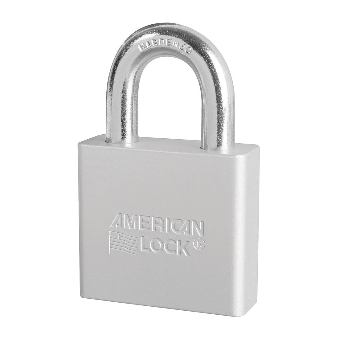 American Lock A1305CLR Rekeyable Pin Padlock, Different Key, Solid Aluminum Body, 3/8 in Dia Shackle, Silver, 5-Pin Cylinder Dual Ball Bearing Tumbler Locking Mechanism