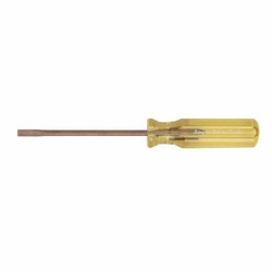 Ampco S-53 Corrosion Resistant Non-Sparking Screwdriver, 3/16 in Cabinet, Alloy Steel Shank, 6-5/8 in OAL, Acetate Handle, Natural, ASTM A342/F2503