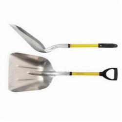 Ampco S-80FG 2-Piece Non-Magnetic Scoop Shovel, 40 in L Handle, 17 in L x 14 in W Blade, Aluminum Bronze Copper Alloy Blade, Fiberglass Handle