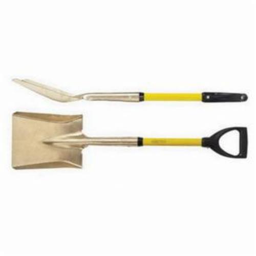 Ampco S-84FG 2-Piece Non-Magnetic Shovel, 26 in L Handle, 11 in L x 9 in W Blade, Aluminum Bronze Copper Alloy Blade, Fiberglass Handle