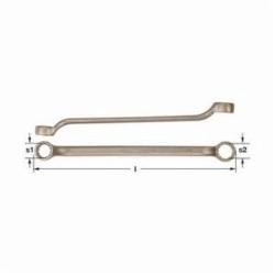 Ampco W-3221 Double Box End Wrench, 15/16 x 1 in Wrench, 12 Points, 15 deg Offset, 14-3/4 in OAL, Aluminum Bronze, Natural