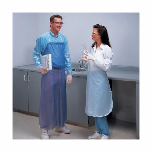 Ansell 952081 59-001 Low Cost Chemical Resistant Sleeve, 18 in L x 8 mil THK, White, Vinyl