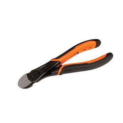 Bahco 21HDG-140A Ergo Heavy Duty Side Cutting Plier, 2.2 mm Iron, 2 mm Piano Wire, 15.9 mm L x 21 mm W x 8 mm THK Angled Alloy Steel Jaw, 140 mm OAL