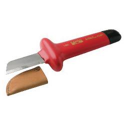 Bahco 2820VP Insulated Electrician's Knife, 22 mm W Straight Blade, 1 Blades Included, 180 mm OAL