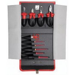 Bahco 3045V-1 Tool Set, Compact Resistant Case Tool Storage, 1000 VAC, 10 Pieces