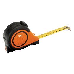 Bahco MTB-3-16-E Short Measuring Tape, 3 m L x 16 mm W Blade, Carbon Steel Blade, Imperial/Metric Measuring System
