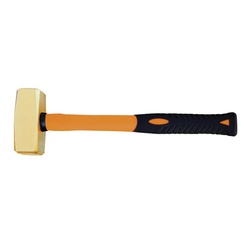Bahco NS500-2000-FB NS500-FB German Non-Sparking Stoning Hammer, 400 mm OAL, 2000 g Aluminum/Bronze Head, Fiberglass Handle