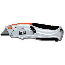 Bahco SQZ150003 Squeeze Grip Heavy Duty Safety Utility Knife, Standard Blade, 6 Blades Included, 170 mm OAL
