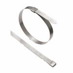 Band-It BAND-FAST O311S9 Buckle Locking Open End Hose Clamp With Clip, 0.02 in THK, Stainless Steel, Domestic