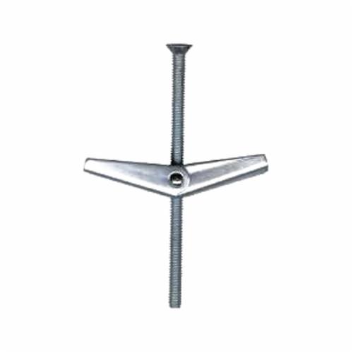 BBI 893048 Toggle Bolt With Wing Nut, 3/8 in Screw, 4 in OAL, Steel, Round Head, 7/8 in Drill