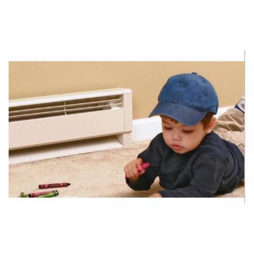 Berko HBB1504 Liquid Filled Hydronic Electric Baseboard Heater, 5120/3839 Btu/hr, 208/240 VAC, 1500/1125 W, Flush Wall/Flat Floor Mount