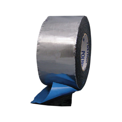 Polyken 1086692 360-45 Heavy Duty Foil Sealant Tape, 30 ft L x 3 in W, 45 mil THK, Butyl Rubber Adhesive, Aluminum Foil Backing, Aluminum