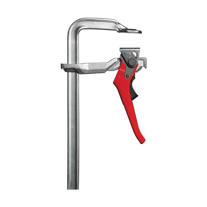 Bessey 1800L-12 LC Series Rapid-Action L-Style Heavy Duty Lever Clamp, 5-1/2 in D Throat, 10 in Clamping, Pivoting Swivel