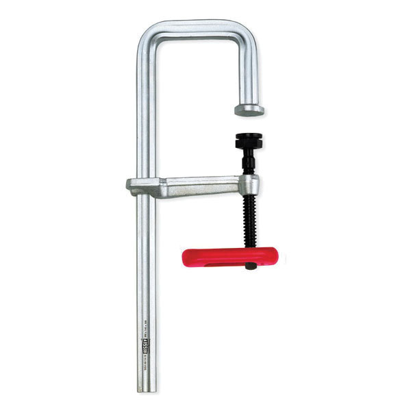 Bessey 2400J-12 J Series Regular Duty F-Style Step-Over Bar Clamp, 5-1/2 in D Throat, 12 in Clamping, Removable Swivel