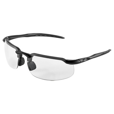 Swordfish Variable Tint Anti-Fog Lens, Matte Black Frame Safety Glasses Half Frame