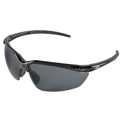 Mojarra Dark Smoke Anti-Fog Lens, Crystal Black Frame Safety Glasses Half Frame