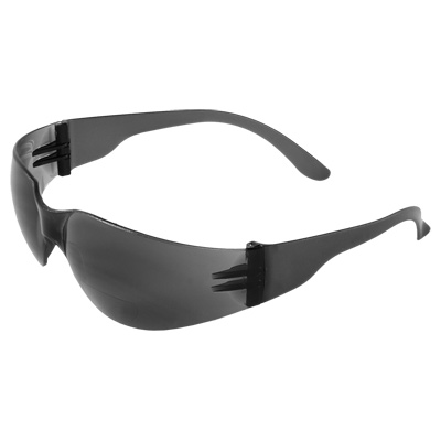 Torrent Smoke 1.0 Diopter Reader Style Lens, Frosted Black Frame Safety Glasses Frameless