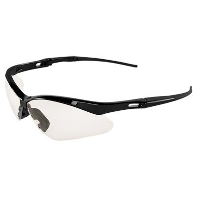 Spearfish Indoor/Outdoor Lens, Shiny Black Frame Safety Glasses Vented Half Frame