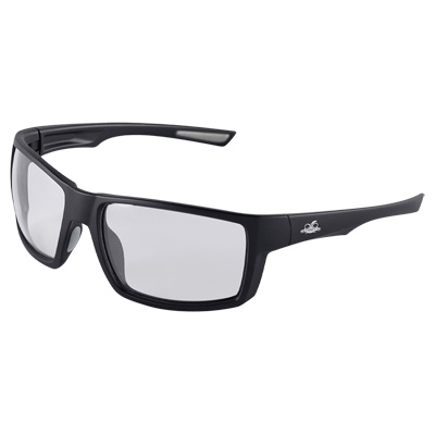 Sawfish Variable Tint Performance Fog Technology Lens, Matte Black Frame Safety Glasses Full Frame