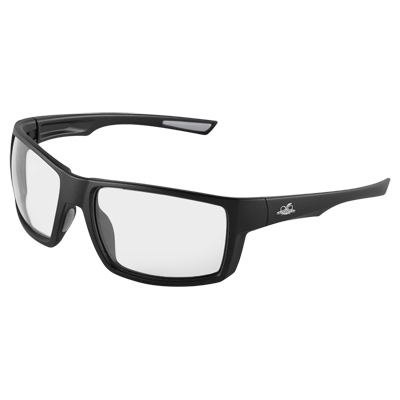 Sawfish Clear Anti-Fog Lens, Matte Black Frame Safety Glasses Full Frame
