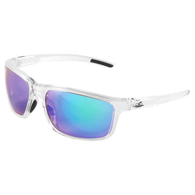 Pompano Green Mirror Anti-Fog Lens, Crystal Clear Frame Safety Glasses Full Frame